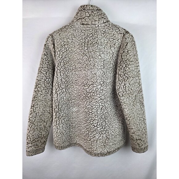 Gerry Womens Sweatshirt Size Small Brown Sherpa 1/4 Zip Long Sleeve Pullover - Picture 11 of 12